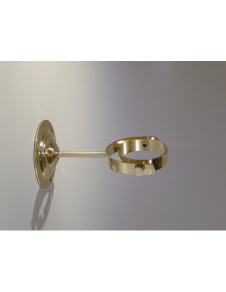 Wall mount gimbals, polished and lacquered brass, for Ship's/Captain's Cabin oil lamps