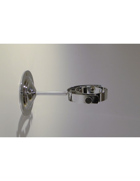 Wall mount gimbals, polished stainless steel, for Ship's/Captain's Cabin oil lamps