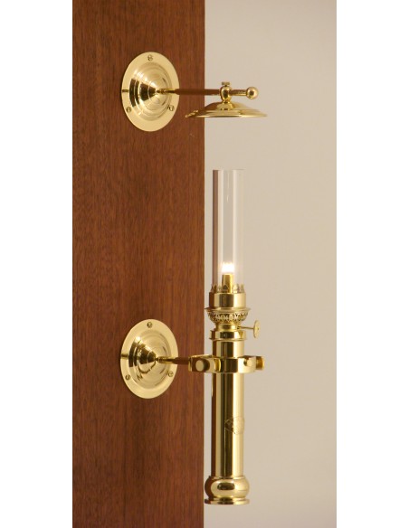 Smoke Bell, adjustable, polished and lacquered brass, E.S. Sørensen — 4
