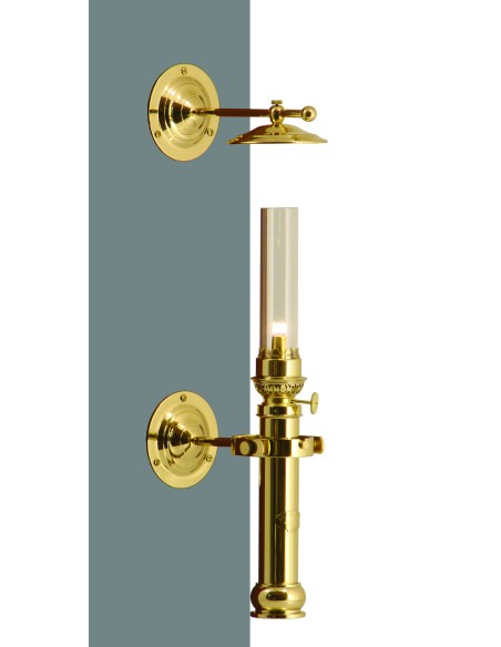 Smoke Bell, adjustable, polished and lacquered brass, E.S. Sørensen — 5