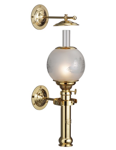 Smoke Bell, adjustable, polished and lacquered brass, E.S. Sørensen — 6