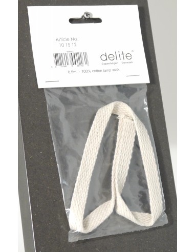 Flat-burner wick, 12,5mm x 0,5m, pinpack