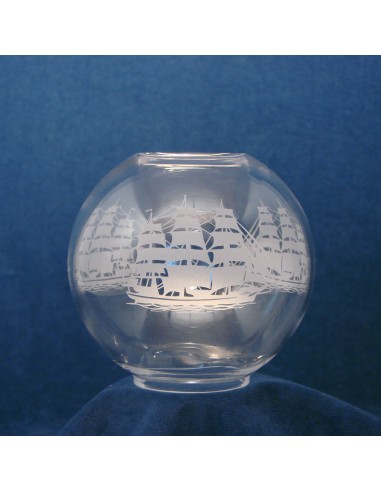 Globo de cristal, cristal claro w. ship motif, ø135/ø65mm