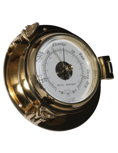 Barómetro de ojo de buey, ø185x55, esfera ø122mm, Royal Mariner