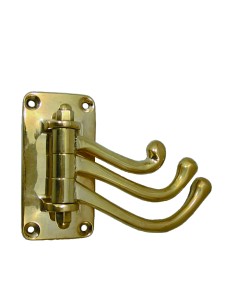 Folding coat hook, 3 hooks, 105mm out