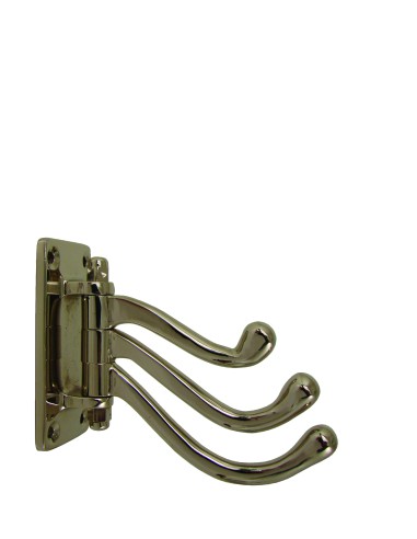 Perchero plegable, 3 ganchos, niquelado, 105mm out