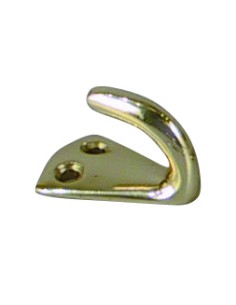 Hook single (18mm out), brass, 10 pcs.