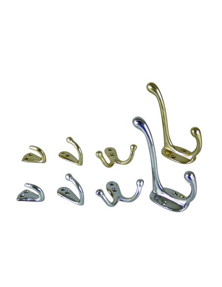 Hook single (18mm out), brass, 10 pcs. — 2