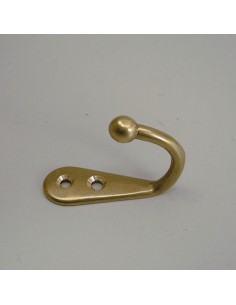 Gancho simple (saliente 28 mm), latón, 10 uds.