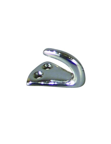 Hook single, triangular, chromium plated brass, 28x20mm , 10 pcs.