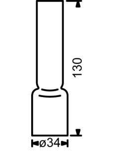 Chimney 6''', ø34 x 130 mm, borosilicate glass