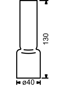 Chimenea 10‴, ø40 x 130mm, cristal de borosilicato