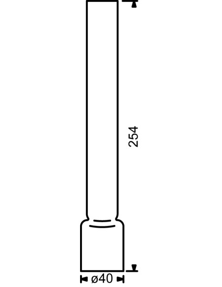 Chimenea 10‴, ø40 x 260mm, cristal de borosilicato
