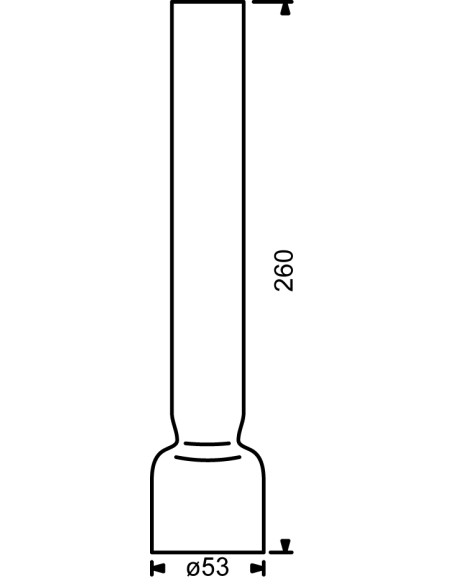 Chimenea 14‴, ø53 x 260mm, cristal de borosilicato