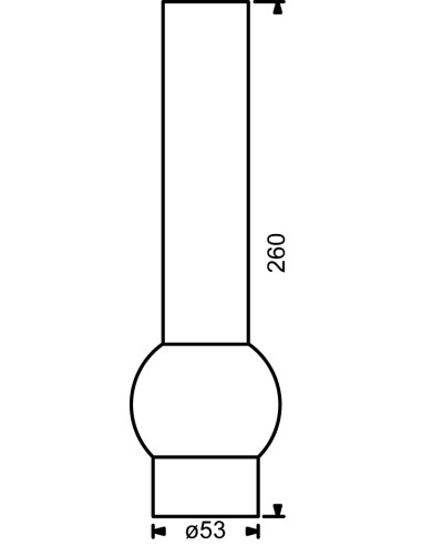 Chimenea 15‴, ø53 x 260mm, cristal de borosilicato