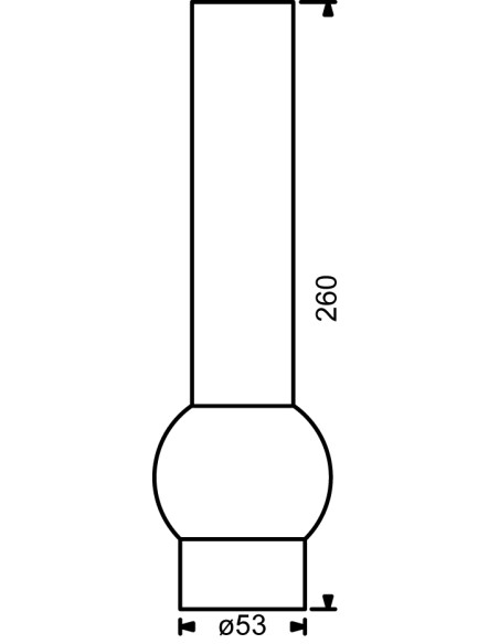 Chimenea 15‴, ø53 x 260mm, cristal de borosilicato