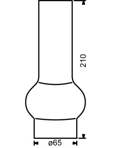 Chimenea 20‴, ø65 x 210mm, cristal de borosilicato