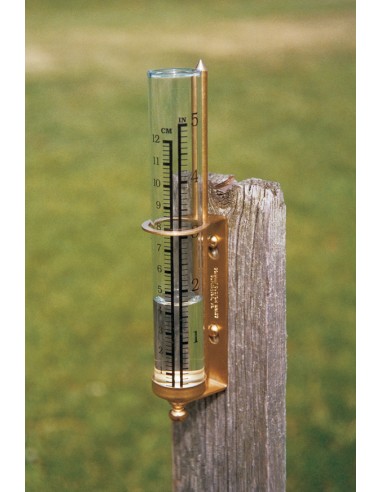 Rain gauge, unlacquered brass