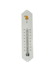 Enamel thermometer 30 cm, maritime motifs, anchor/ships bell/wheel/sextant/lantern ass.