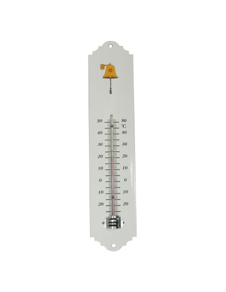 Enamel thermometer 30 cm, maritime motifs, anchor/ships bell/wheel/sextant/lantern ass.