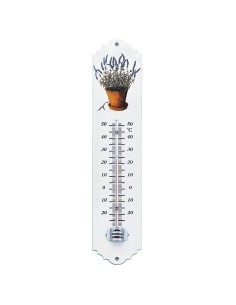 Enamel thermometer 30 cm, assorted potted plants