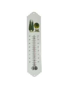 Enamel thermometer 30 cm, assorted conifers