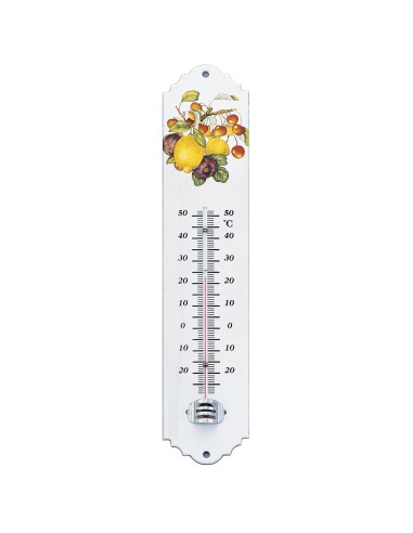 Enamel thermometer 30 cm, assorted fruits