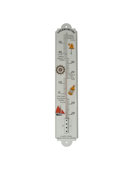 Termómetro esmaltado 50 cm, motivos marítimos surtidos