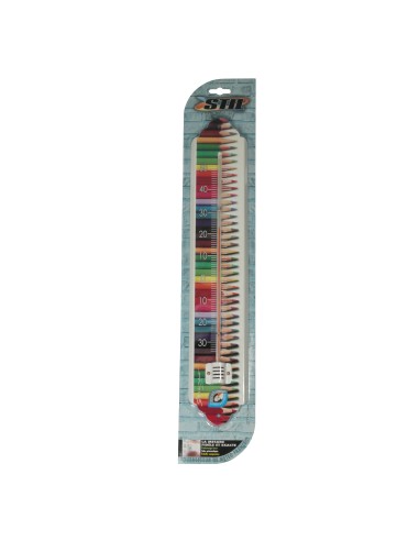 Termómetro esmaltado 50 cm, lápices de colores