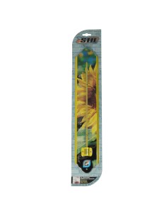 Termómetro esmaltado 50 cm, girasol