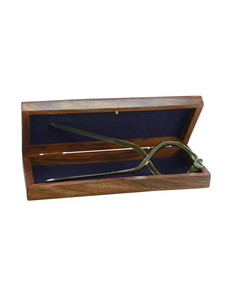 Compás de punta seca de una mano, en caja de regalo de madera, 7''/18cm