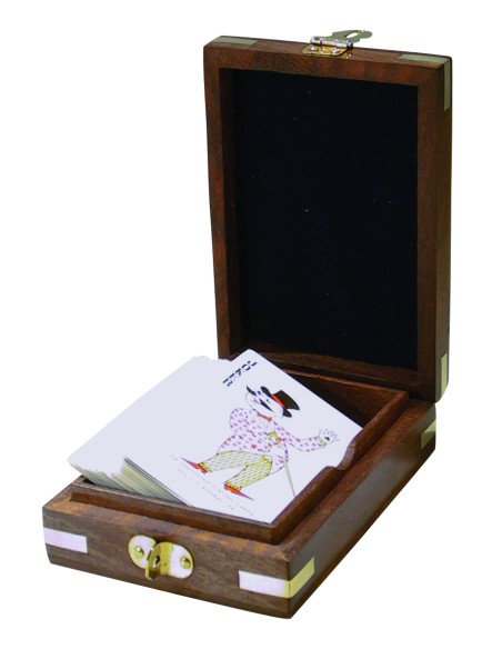 Caja de cartas con 1 baraja, 8½ x 12 cm