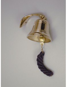 Ships bell with nautical rope, 3'', ø75mm, 0,3kg, made in India