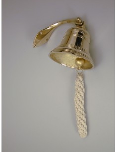 Ships bell with nautical rope, 4'', ø100mm, 0,65kg, made in India