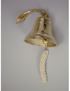 Ships bell with nautical rope, 5'', ø130mm, 0,8kg, made in India