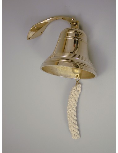 Ships bell with nautical rope, 5'', ø130mm, 0,8kg, made in India