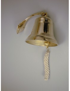 Ships bell with nautical rope, 6'', ø153mm, 1,65kg, made in India
