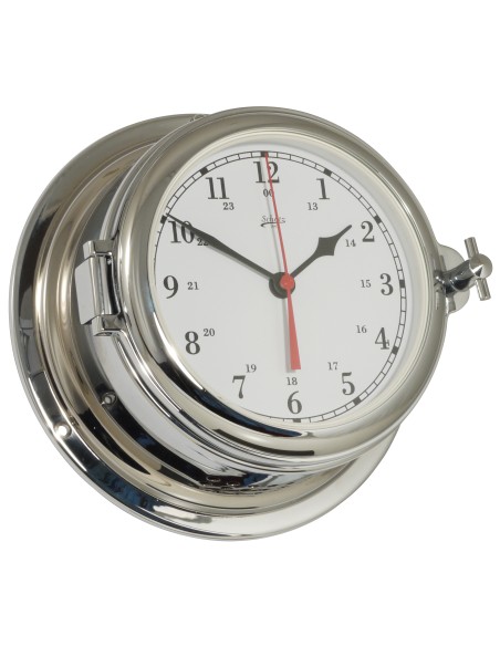 Clock, Midi ø155, chromium plated brass, arabic numerals
