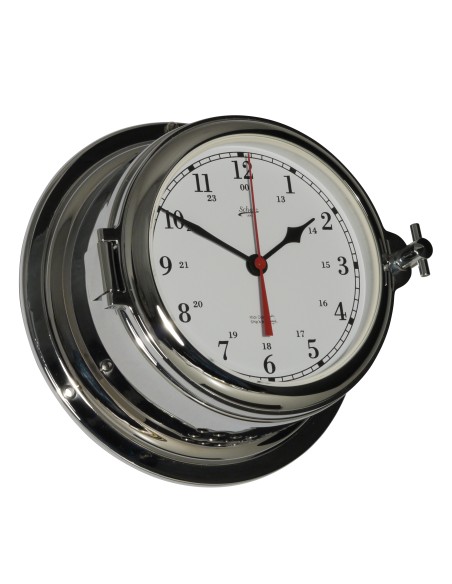Reloj de barco con campanas, Midi ø155, latón cromado, números romanos — 2