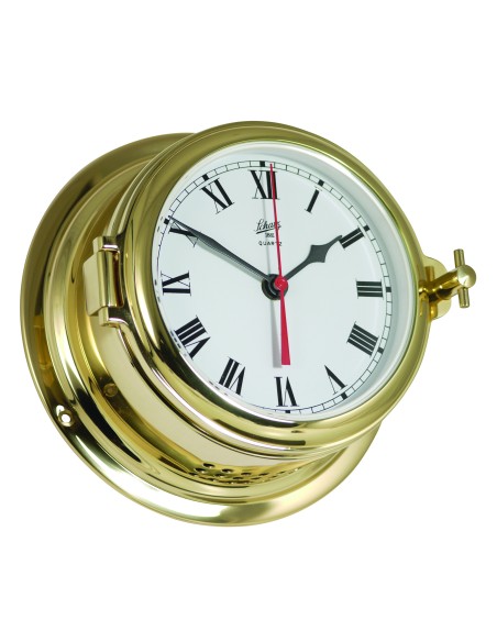 Clock, Midi, ø155mm, polished brass , roman numerals