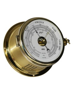 Barometer, High Sensitiv, including inch Hg scale, Royal ø180mm, polished/brushed brass 2