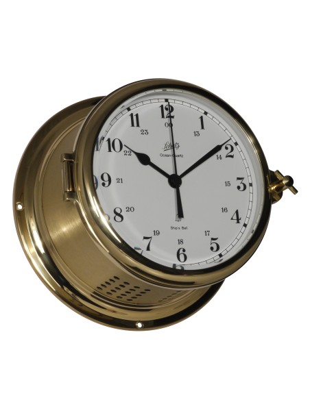 Reloj de barco con campanas, Royal, ø180, latón pulido/cepillado, números romanos — 2