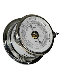 Barometer, High Sensitiv, including inch Hg scale, Royal ø180mm, chromium plated brass