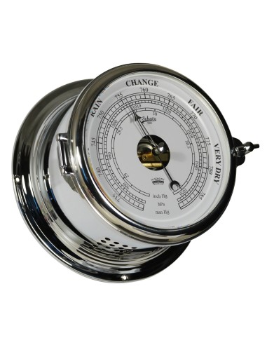 Barometer, High Sensitiv, including inch Hg scale, Royal ø180mm, chromium plated brass — 2