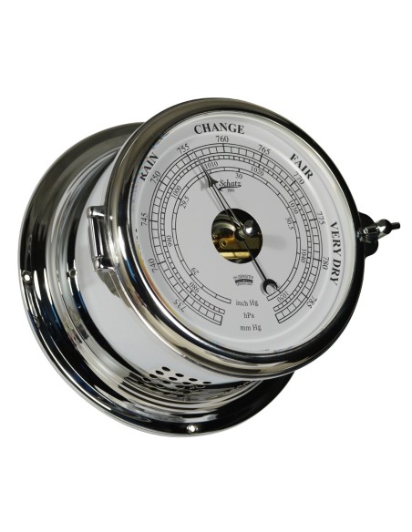 Barometer, High Sensitiv, including inch Hg scale, Royal ø180mm, chromium plated brass — 2