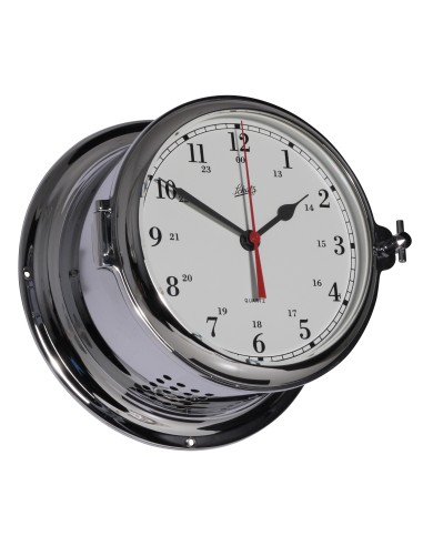 Clock, Royal, ø180, chromium plated brass, arabic numerals