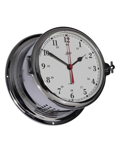 Clock, Royal, ø180, chromium plated brass, arabic numerals
