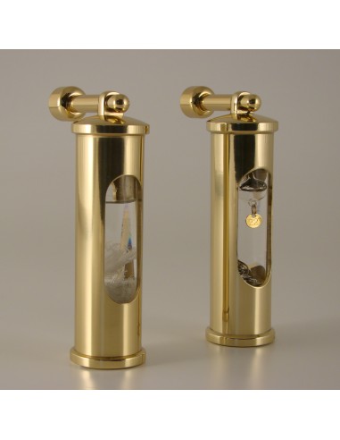 Vaso de tormenta con soporte de pared, acero inoxidable "latón", 9025.80.20 00 — 2