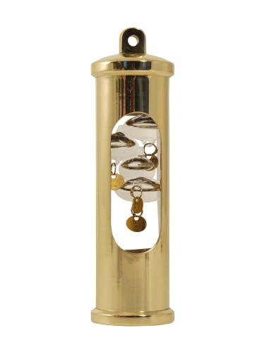 Galileiglass, thermometer, stainless "brass", 18, 20, 22, 24°C