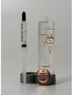 Galileiglass, thermometer, stainless "brass", 18, 20, 22, 24°C 2